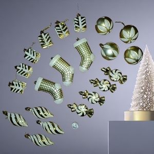 Set of 21 gold and glitter Christmas 🎄 ornaments